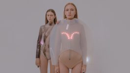 Iga Weglinska's fashion tech design – two silhouettes presented on models
